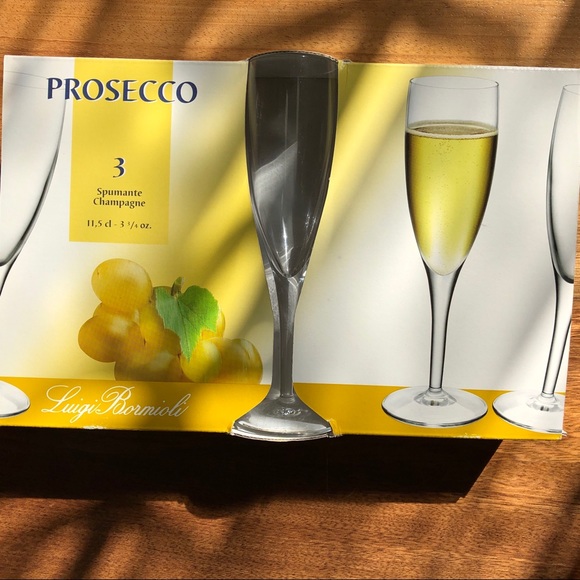 NEW!! Luigi Bormioli Prosecco Champagne Flutes(Set of 3) - Picture 3 of 3